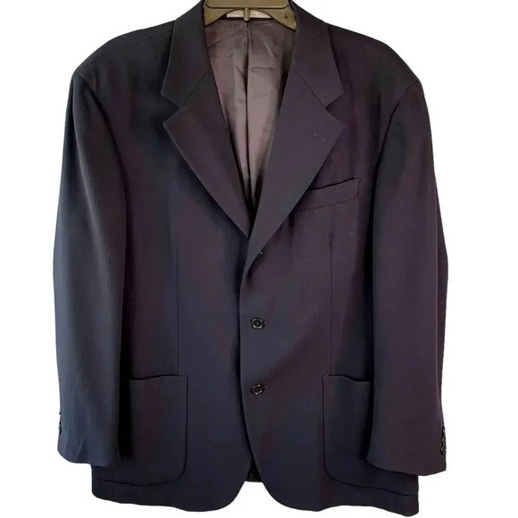 Talbots 100% Wool Suit Jacket 3 Buttons Lightweight Men Size 40S Black Italy - Picture 4 of 16